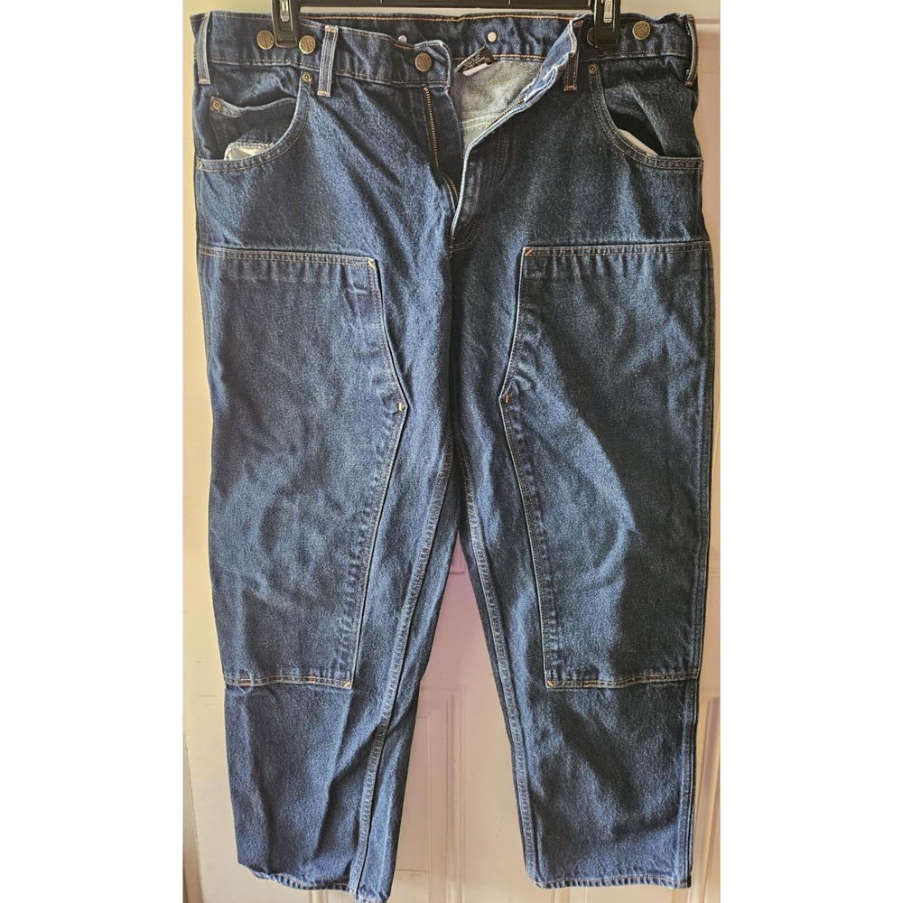 Prison Blues Jeans Mens 40 Carpenter Workwear Made USA Dark Wash Utility...